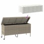 Baúl jardín con ruedas gris claro 160x55x75 cm ratán sintético by , Outdoor storage boxes - Ref: Foro24-4103835, Price: 150,1...