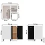 Holz-Eckbodenschrank schwarz 75,5x75,5x75,5x81,5 cm von vidaXL, Küchenschränke - Ref: Foro24-802490, Preis: 106,53 €, Rabatt: %