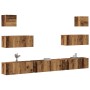 Conjunto de mueble de TV 7 piezas montado la pared madera vieja von , TV-Möbel - Ref: Foro24-3329211, Preis: 236,63 €, Rabatt: %