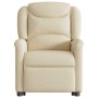 Sillón de masaje eléctrico reclinable elevable tela crema by , Armchairs - Ref: Foro24-3303232, Price: 323,53 €, Discount: %