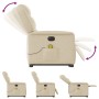 Sillón de masaje eléctrico reclinable elevable tela crema by , Armchairs - Ref: Foro24-3303232, Price: 323,53 €, Discount: %