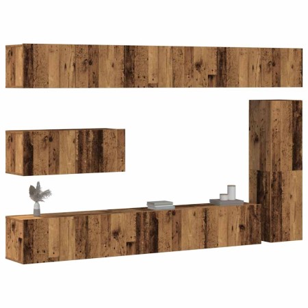 Conjunto de mueble de TV 7 piezas montado la pared madera vieja von , TV-Möbel - Ref: Foro24-3329213, Preis: 287,45 €, Rabatt: %