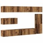 Conjunto de mueble de TV 7 piezas montado la pared madera vieja von , TV-Möbel - Ref: Foro24-3329213, Preis: 287,45 €, Rabatt: %