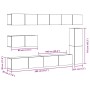 Conjunto de mueble de TV 7 piezas montado la pared madera vieja von , TV-Möbel - Ref: Foro24-3329213, Preis: 287,45 €, Rabatt: %