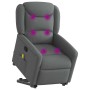 Silla de masaje reclinable de pie de tela gris oscuro de , Sillones - Ref: Foro24-3303205, Precio: 263,77 €, Descuento: %