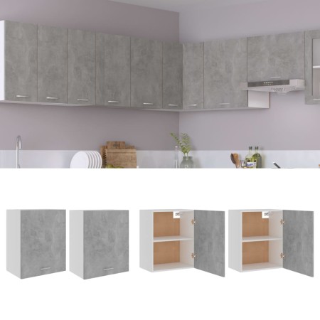 Hängeschränke 2 Stück graues Sperrholz 50x31x60 cm von vidaXL, Küchenschränke - Ref: Foro24-805082, Preis: 88,68 €, Rabatt: %