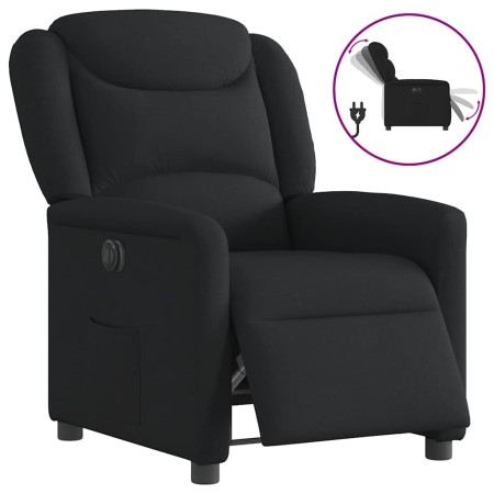 Sillón reclinable eléctrico de tela negro by , Armchairs - Ref: Foro24-3303176, Price: 232,34 €, Discount: %
