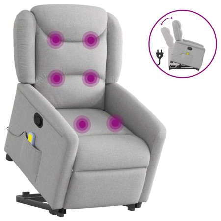 Sillón de masaje reclinable de pie de tela gris nube von , Sessel - Ref: Foro24-3303213, Preis: 275,38 €, Rabatt: %