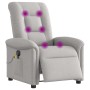 Sillón reclinable de masaje eléctrico tela gris nube by , Armchairs - Ref: Foro24-3303253, Price: 282,18 €, Discount: %