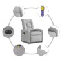 Sillón reclinable de masaje eléctrico tela gris nube by , Armchairs - Ref: Foro24-3303253, Price: 282,18 €, Discount: %