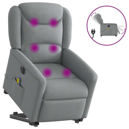 Sillón de masaje eléctrico reclinable elevable tela gris claro von , Sessel - Ref: Foro24-3303224, Preis: 309,74 €, Rabatt: %