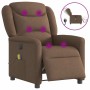 Sillón reclinable de masaje eléctrico tela marrón by , Armchairs - Ref: Foro24-3303188, Price: 256,87 €, Discount: %