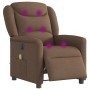 Sillón reclinable de masaje eléctrico tela marrón by , Armchairs - Ref: Foro24-3303188, Price: 256,87 €, Discount: %