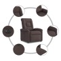 Sillón reclinable eléctrico tela marrón oscuro de , Sillones - Ref: Foro24-3303239, Precio: 228,30 €