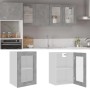 Armario colgante cristal contrachapada gris hormigón 40x31x60cm de vidaXL, Armarios de cocina - Ref: Foro24-802509, Precio: 4...