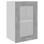 Betongrauer Hängeschrank aus Sperrholz und Glas, 40 x 31 x 60 cm von vidaXL, Küchenschränke - Ref: Foro24-802509, Preis: 39,2...