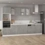 Betongrauer Hängeschrank aus Sperrholz und Glas, 40 x 31 x 60 cm von vidaXL, Küchenschränke - Ref: Foro24-802509, Preis: 39,2...