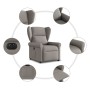 Sillón reclinable eléctrico tela gris taupé by , Armchairs - Ref: Foro24-3303361, Price: 237,54 €, Discount: %