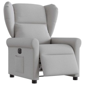 Sillón reclinable eléctrico de tela gris nube by , Armchairs - Ref: Foro24-3303363, Price: 249,67 €, Discount: %
