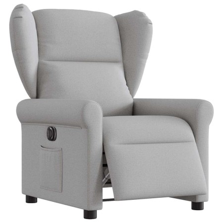 Sillón reclinable eléctrico de tela gris nube by , Armchairs - Ref: Foro24-3303363, Price: 249,67 €, Discount: %