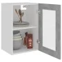 Betongrauer Hängeschrank aus Sperrholz und Glas, 40 x 31 x 60 cm von vidaXL, Küchenschränke - Ref: Foro24-802509, Preis: 39,2...