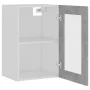 Betongrauer Hängeschrank aus Sperrholz und Glas, 40 x 31 x 60 cm von vidaXL, Küchenschränke - Ref: Foro24-802509, Preis: 39,2...