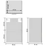Betongrauer Hängeschrank aus Sperrholz und Glas, 40 x 31 x 60 cm von vidaXL, Küchenschränke - Ref: Foro24-802509, Preis: 39,2...