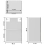 Betongrauer Hängeschrank aus Sperrholz und Glas, 40 x 31 x 60 cm von vidaXL, Küchenschränke - Ref: Foro24-802509, Preis: 39,7...