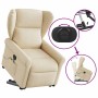 Sillón de masaje eléctrico reclinable elevable tela crema de , Sillones - Ref: Foro24-3303412, Precio: 342,67 €, Descuento: %