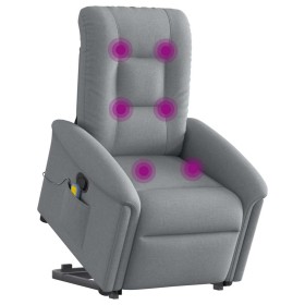 Sillón de masaje reclinable de pie de tela gris claro by , Armchairs - Ref: Foro24-3303264, Price: 264,95 €, Discount: %