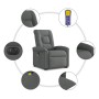 Sillón de masaje eléctrico reclinable elevable tela gris oscuro by , Armchairs - Ref: Foro24-3303285, Price: 311,44 €, Discou...