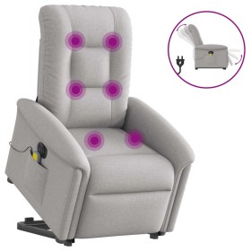 Sillón de masaje eléctrico reclinable elevable tela gris nube de , Sillones - Ref: Foro24-3303293, Precio: 346,46 €, Descuent...