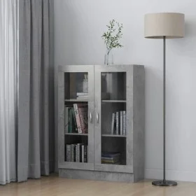 Plywood gray concrete showcase 82.5x30.5x115 cm by vidaXL, Bookcases and shelves - Ref: Foro24-802754, Price: 88,08 €, Discou...