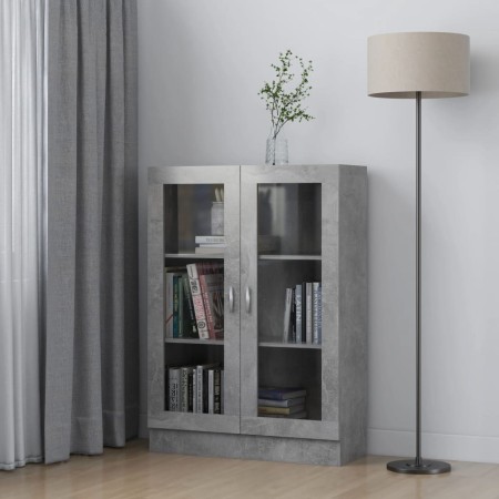 Vitrine aus grauem Sperrholz 82,5x30,5x115 cm von vidaXL, Bücherregale und Regale - Ref: Foro24-802754, Preis: 89,94 €, Rabat...
