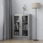 Vitrina de madera contrachapada gris hormigón 82,5x30,5x115 cm de vidaXL, Librerías y estanterías - Ref: Foro24-802754, Preci...