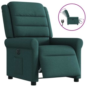 Sillón reclinable eléctrico tela verde oscuro by , Armchairs - Ref: Foro24-3303300, Price: 237,00 €, Discount: %