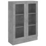 Vitrine aus grauem Sperrholz 82,5x30,5x115 cm von vidaXL, Bücherregale und Regale - Ref: Foro24-802754, Preis: 89,94 €, Rabat...