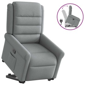 Sillón reclinable elevable de tela gris claro by , Armchairs - Ref: Foro24-3303314, Price: 271,55 €, Discount: %