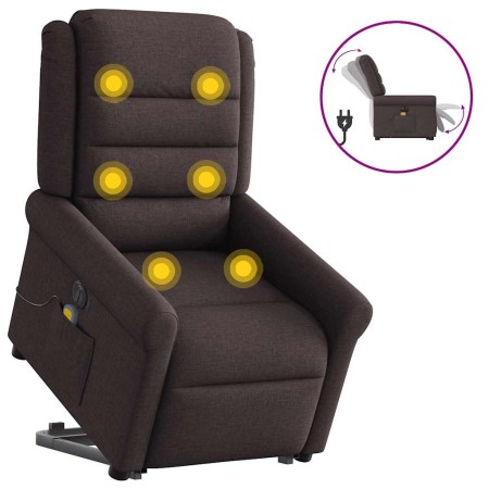 Sillón masaje eléctrico reclinable elevable tela marrón oscuro von , Sessel - Ref: Foro24-3303349, Preis: 325,94 €, Rabatt: %