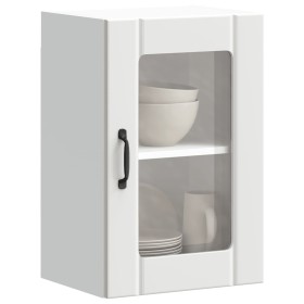 Armario pared cocina puerta de cristal Lucca blanca de , Armarios de cocina - Ref: Foro24-853767, Precio: 58,02 €, Descuento: %
