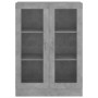 Vitrine aus grauem Sperrholz 82,5x30,5x115 cm von vidaXL, Bücherregale und Regale - Ref: Foro24-802754, Preis: 89,94 €, Rabat...