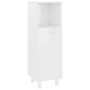 Badezimmerschrank aus glänzend weißem Sperrholz, 30 x 30 x 95 cm von vidaXL, Badezimmermöbel - Ref: Foro24-802621, Preis: 58,...