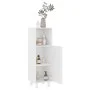 Glossy white plywood bathroom cabinet 30x30x95 cm by vidaXL, Bathroom furniture - Ref: Foro24-802621, Price: 54,41 €, Discoun...