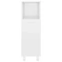 Badezimmerschrank aus glänzend weißem Sperrholz, 30 x 30 x 95 cm von vidaXL, Badezimmermöbel - Ref: Foro24-802621, Preis: 54,...