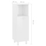 Armario de baño madera contrachapada blanco brillo 30x30x95 cm de vidaXL, Muebles de baño - Ref: Foro24-802621, Precio: 59,94 €