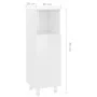 Glossy white plywood bathroom cabinet 30x30x95 cm by vidaXL, Bathroom furniture - Ref: Foro24-802621, Price: 54,41 €, Discoun...