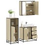 Set de muebles de baño 3 pzas madera contrachapada roble Sonoma by , Bathroom furniture - Ref: Foro24-3300956, Price: 228,90 ...