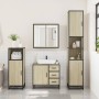 Set de muebles de baño 3 pzas madera contrachapada roble Sonoma by , Bathroom furniture - Ref: Foro24-3300956, Price: 228,90 ...