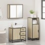 Set de muebles de baño 3 pzas madera contrachapada roble Sonoma de , Muebles de baño - Ref: Foro24-3300956, Precio: 225,28 €