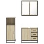 Set de muebles de baño 3 pzas madera contrachapada roble Sonoma by , Bathroom furniture - Ref: Foro24-3300956, Price: 228,90 ...